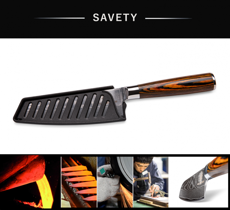 Wolfblood Zeuß Santoku Damastmesser Küchenmesser LH Lifestyle Kochmesser